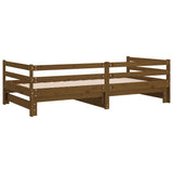 Pull-out Day Bed without Mattress Honey Brown 90x190 cm - Low Angle