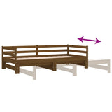 Pull-out Day Bed without Mattress Honey Brown 90x190 cm - Extra Image