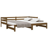 Pull-out Day Bed without Mattress Honey Brown 90x190 cm