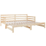 Pull-out Day Bed without Mattress 2x(90x190) cm - Close-Up Angle