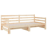 Pull-out Day Bed without Mattress 2x(90x190) cm - Low Angle