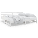 Pull-out Day Bed without Mattress White 2x(90x190) cm