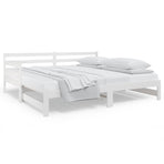 Pull-out Day Bed without Mattress White 2x(90x190) cm