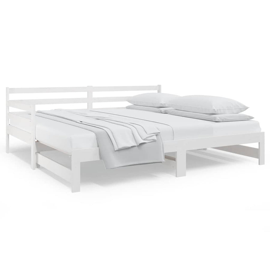 Pull-out Day Bed without Mattress White 2x(90x190) cm