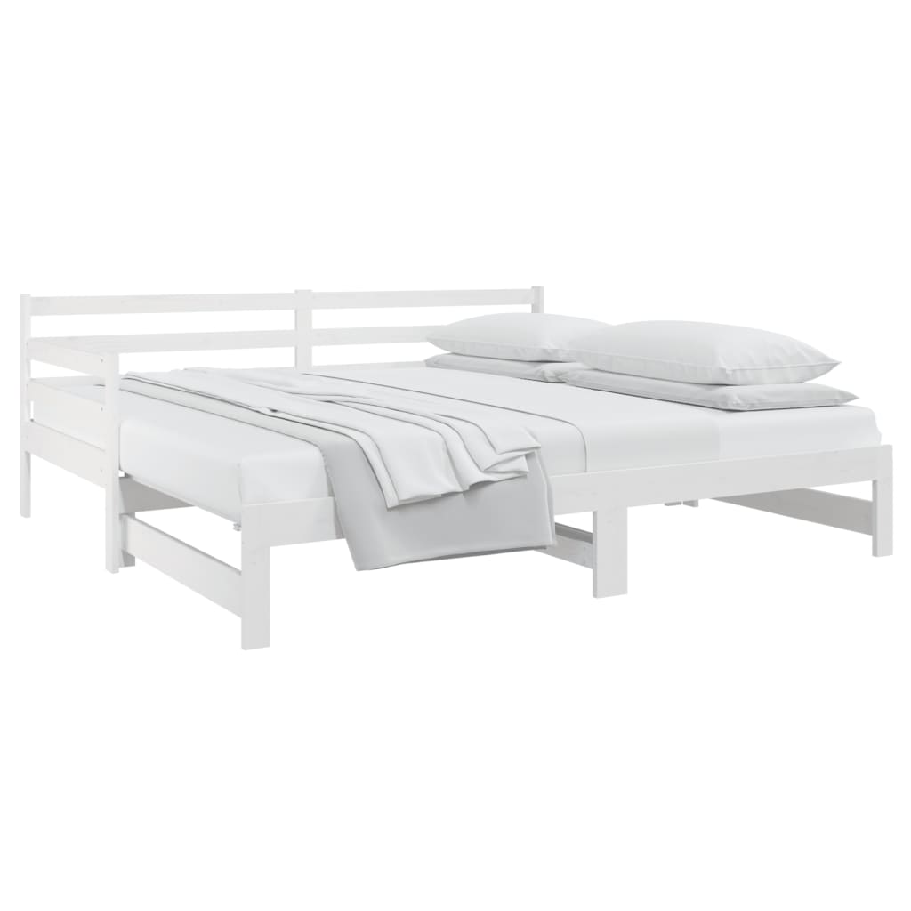 Pull-out Day Bed without Mattress White 2x(90x190) cm