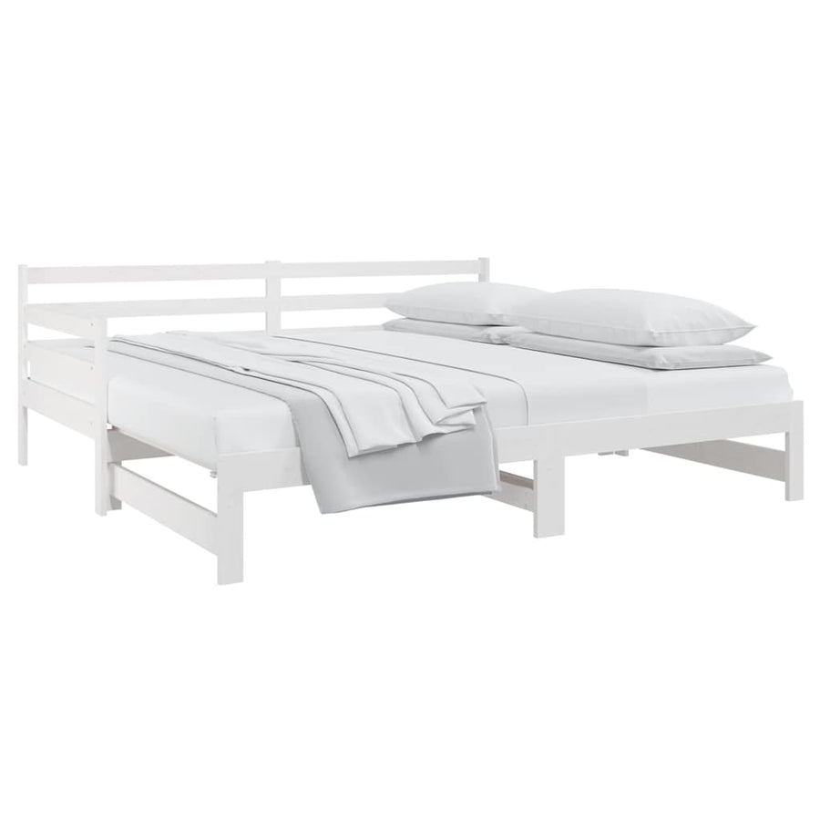 Pull-out Day Bed without Mattress White 2x(90x190) cm