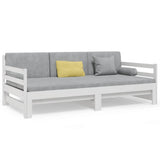 Pull-out Day Bed without Mattress White 2x(90x190) cm