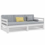 Pull-out Day Bed without Mattress White 2x(90x190) cm