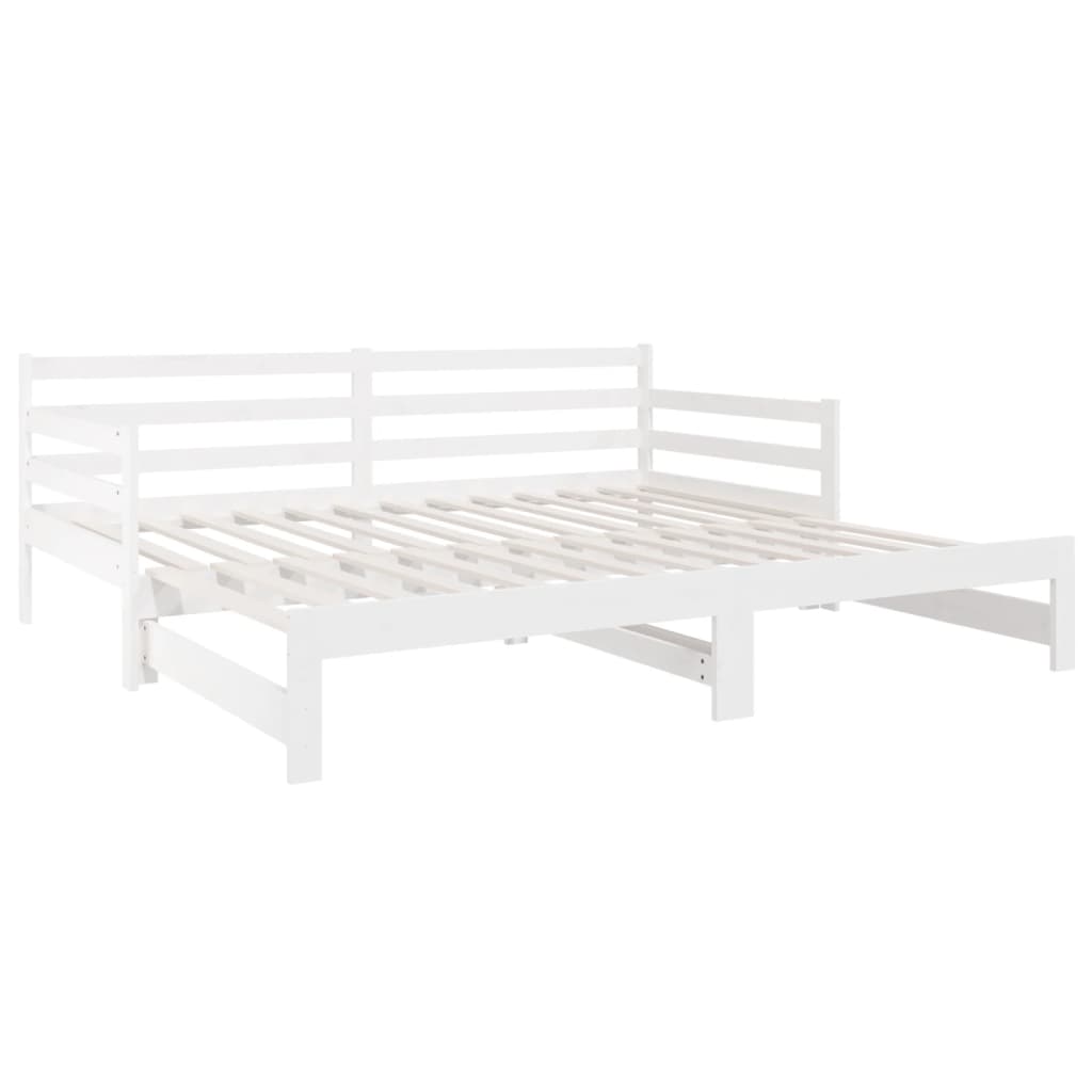 Pull-out Day Bed without Mattress White 2x(90x190) cm