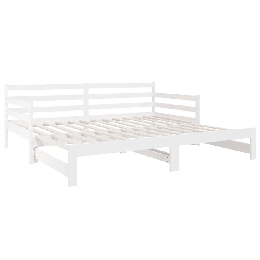 Pull-out Day Bed without Mattress White 2x(90x190) cm