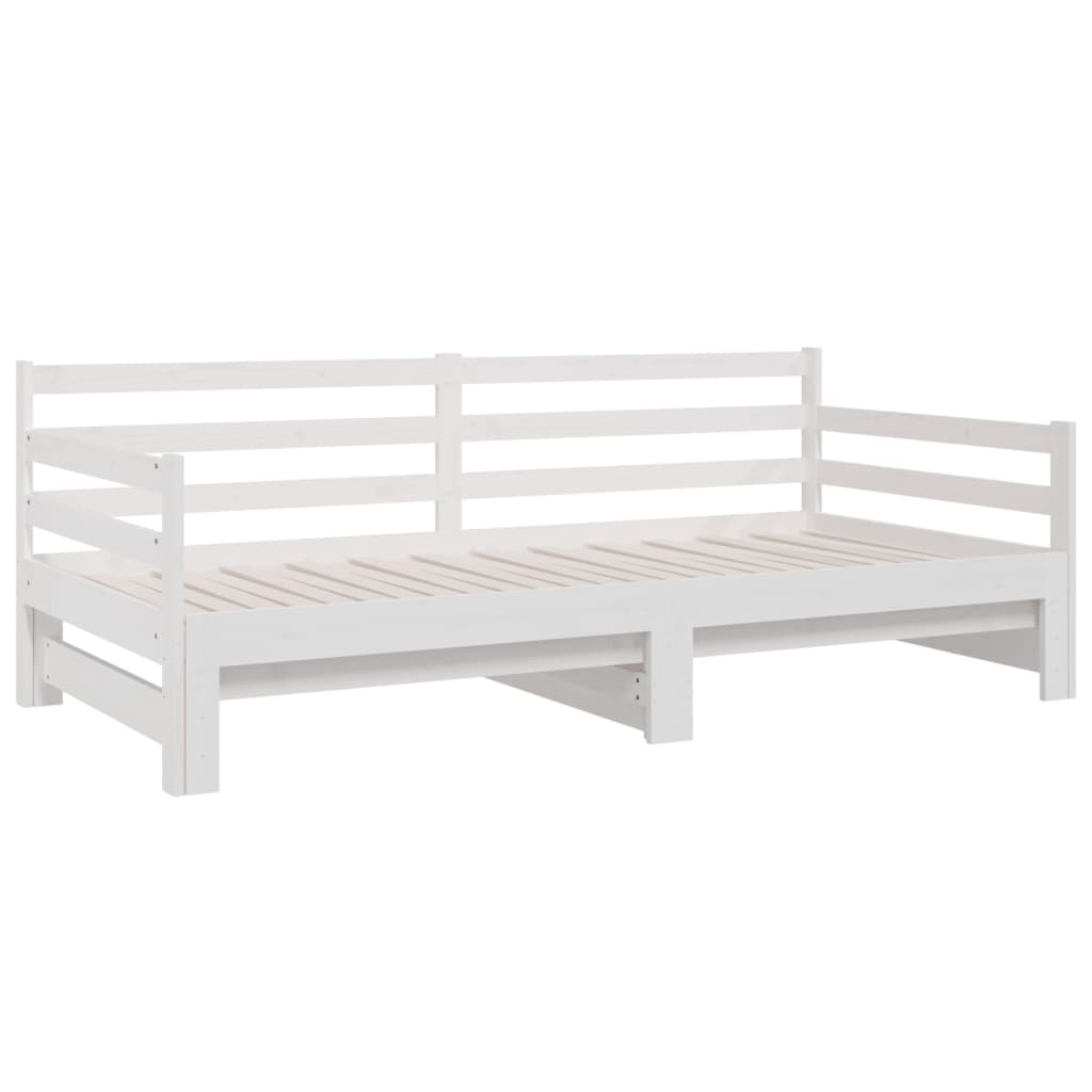 Pull-out Day Bed without Mattress White 2x(90x190) cm