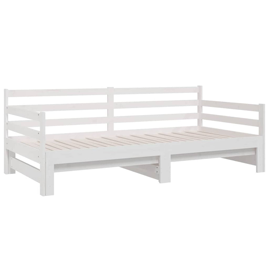 Pull-out Day Bed without Mattress White 2x(90x190) cm