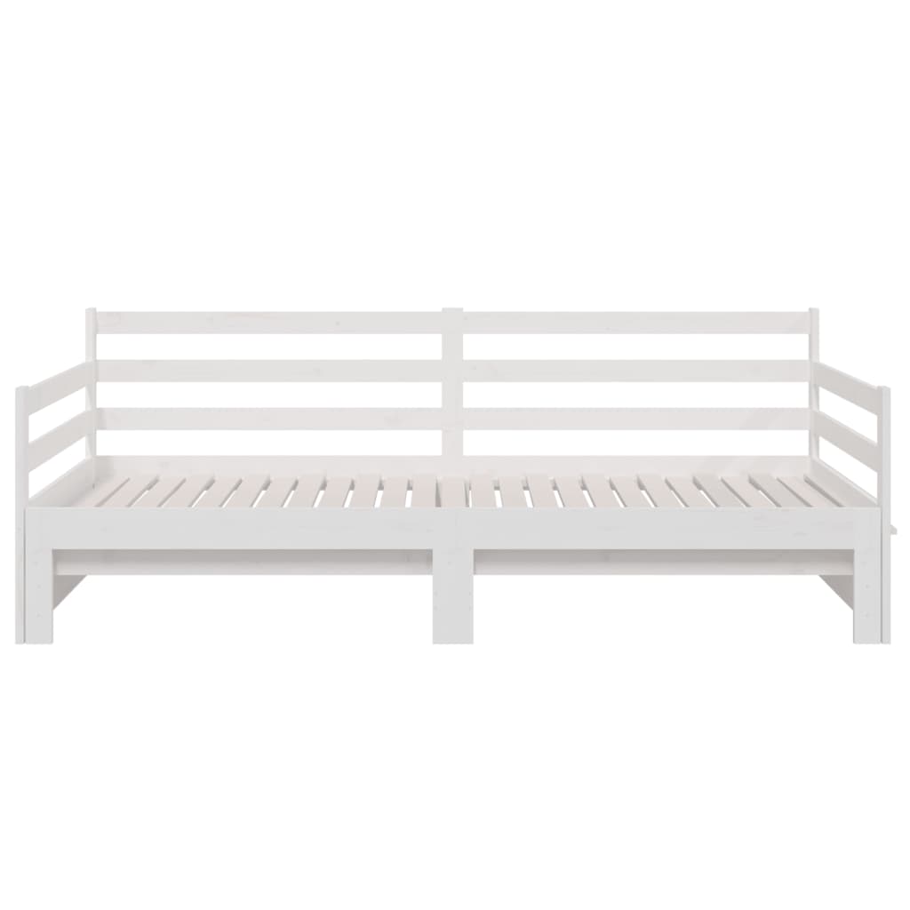 Pull-out Day Bed without Mattress White 2x(90x190) cm