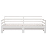 Pull-out Day Bed without Mattress White 2x(90x190) cm - Extra Image