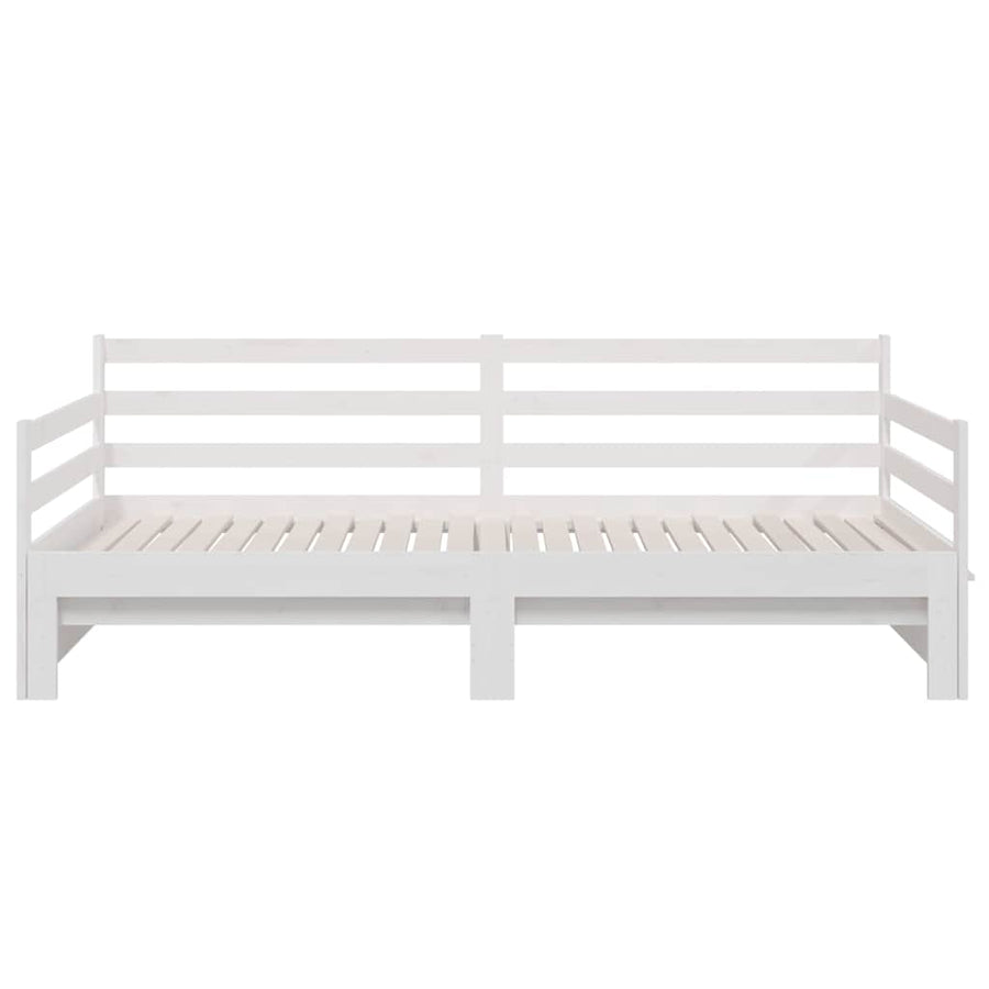 Pull-out Day Bed without Mattress White 2x(90x190) cm
