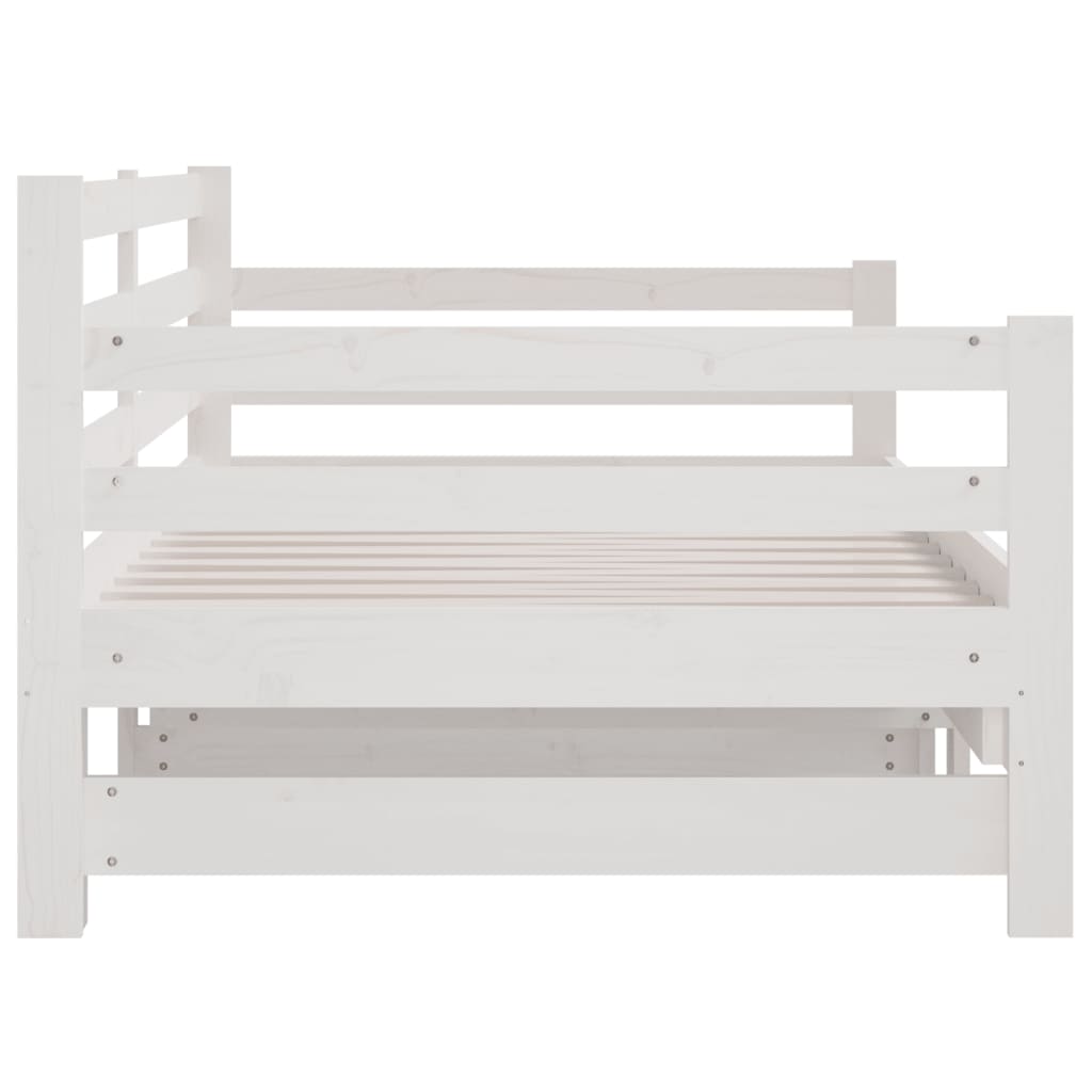Pull-out Day Bed without Mattress White 2x(90x190) cm