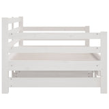 Pull-out Day Bed without Mattress White 2x(90x190) cm - Extra Image