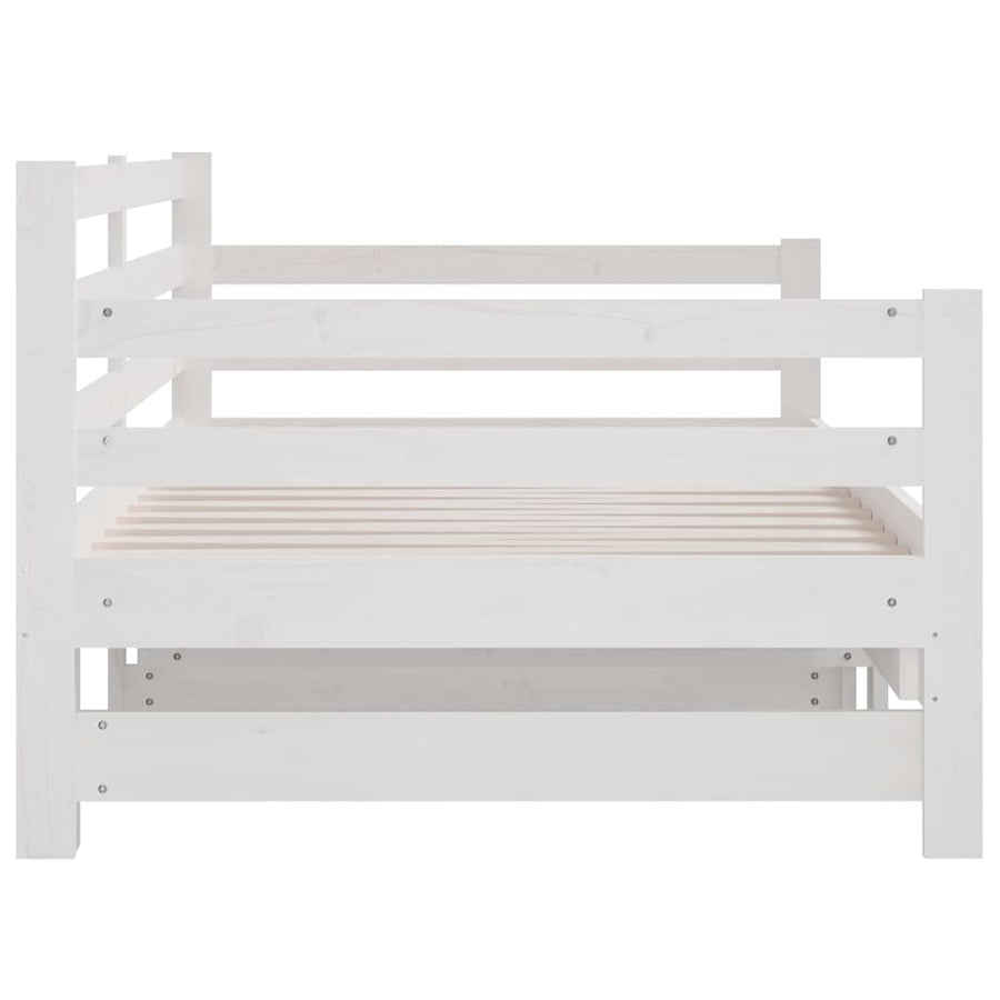 Pull-out Day Bed without Mattress White 2x(90x190) cm
