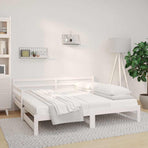 Pull-out Day Bed without Mattress White 2x(90x190) cm