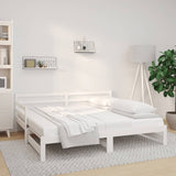Pull-out Day Bed without Mattress White 2x(90x190) cm