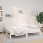 Pull-out Day Bed without Mattress White 2x(90x190) cm