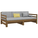 Pull-out Day Bed without Mattress Honey Brown 2x(90x190) cm