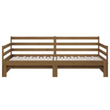 Pull-out Day Bed without Mattress Honey Brown 2x(90x190) cm