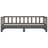 Pull-out Day Bed without Mattress Grey 2x(90x190) cm
