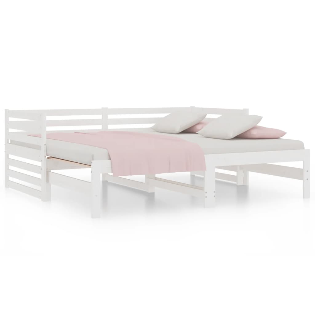 Pull-out Day Bed without Mattress White 2x(90x190) cm