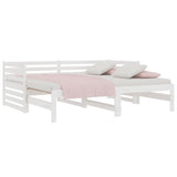 Pull-out Day Bed without Mattress White 2x(90x190) cm