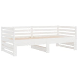 Pull-out Day Bed without Mattress White 2x(90x190) cm