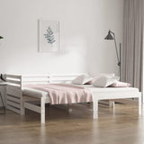 Pull-out Day Bed without Mattress White 2x(90x190) cm