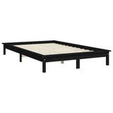 Bed Frame without Mattress Black 150x200 cm Solid Wood Pine - Top-Down View