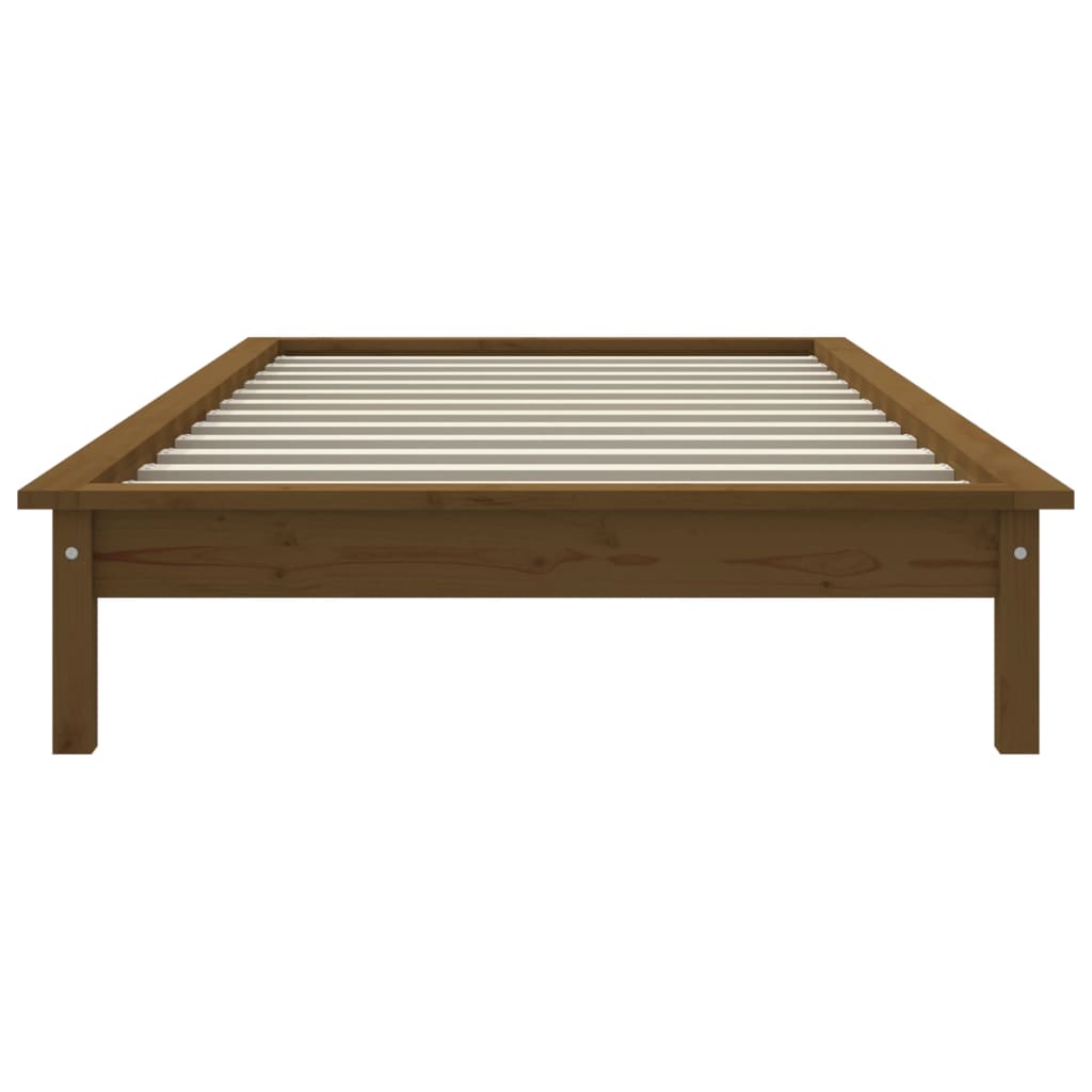 Bed Frame without Mattress Honey Brown 90x190 cm Solid Wood