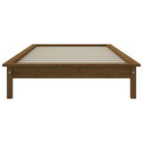 Bed Frame without Mattress Honey Brown 90x190 cm Solid Wood