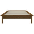 Bed Frame without Mattress Honey Brown 90x190 cm Solid Wood