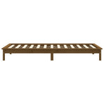 Bed Frame without Mattress Honey Brown 90x190 cm Solid Wood