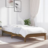 Bed Frame without Mattress Honey Brown 90x190 cm Solid Wood