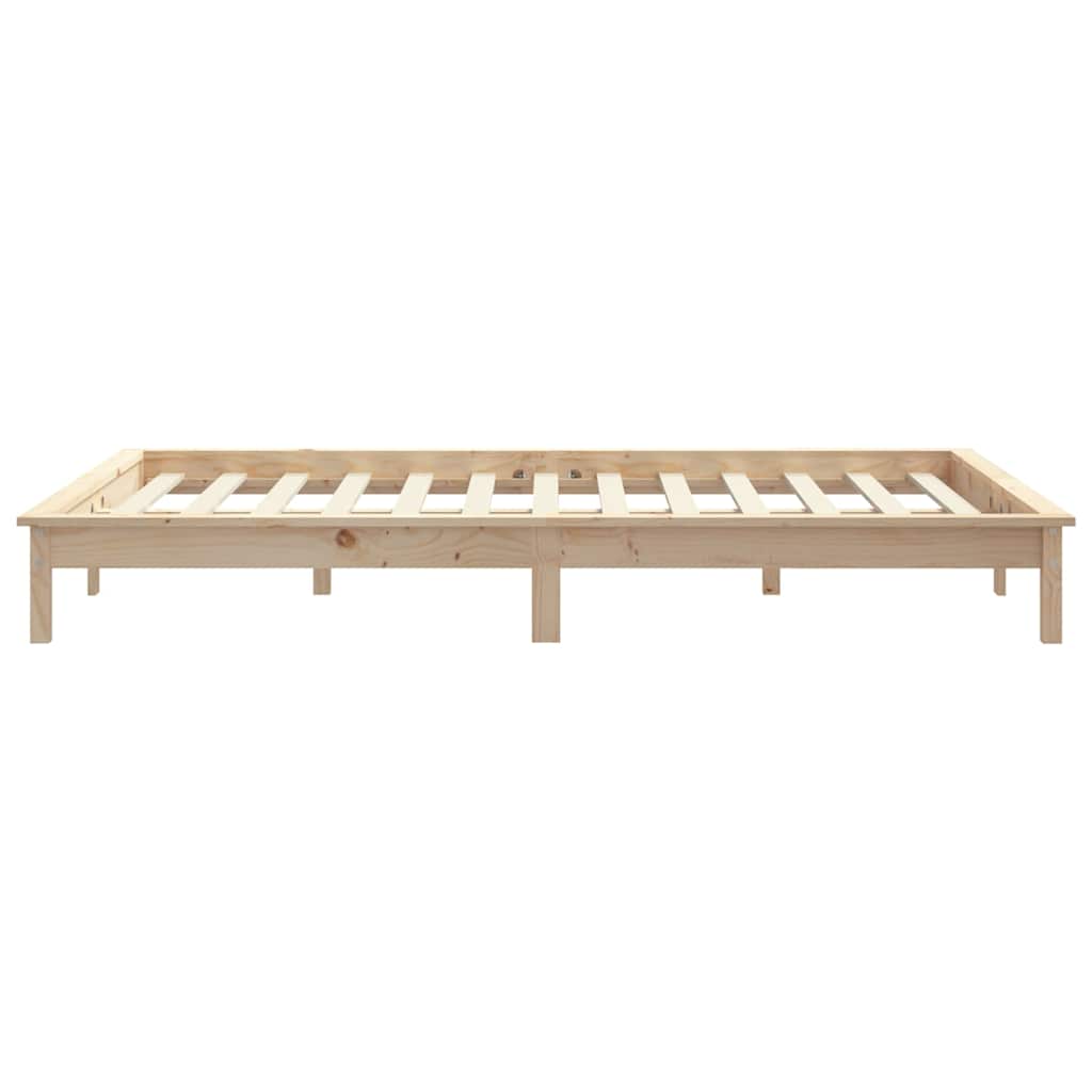 Bed Frame without Mattress 135x190 cm Solid Wood