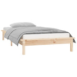 LED Bed Frame without Mattress 90x190 cm Solid Wood - 45-Degree Angle