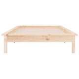 LED Bed Frame without Mattress 90x190 cm Solid Wood - Close-Up Angle