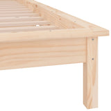 LED Bed Frame without Mattress 90x190 cm Solid Wood - Extra Image
