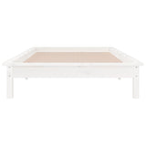 LED Bed Frame without Mattress White 90x190 cm Solid Wood - Close-Up Angle