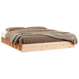 Bed Frame without Mattress 183x203 cm King Solid Wood - Front View