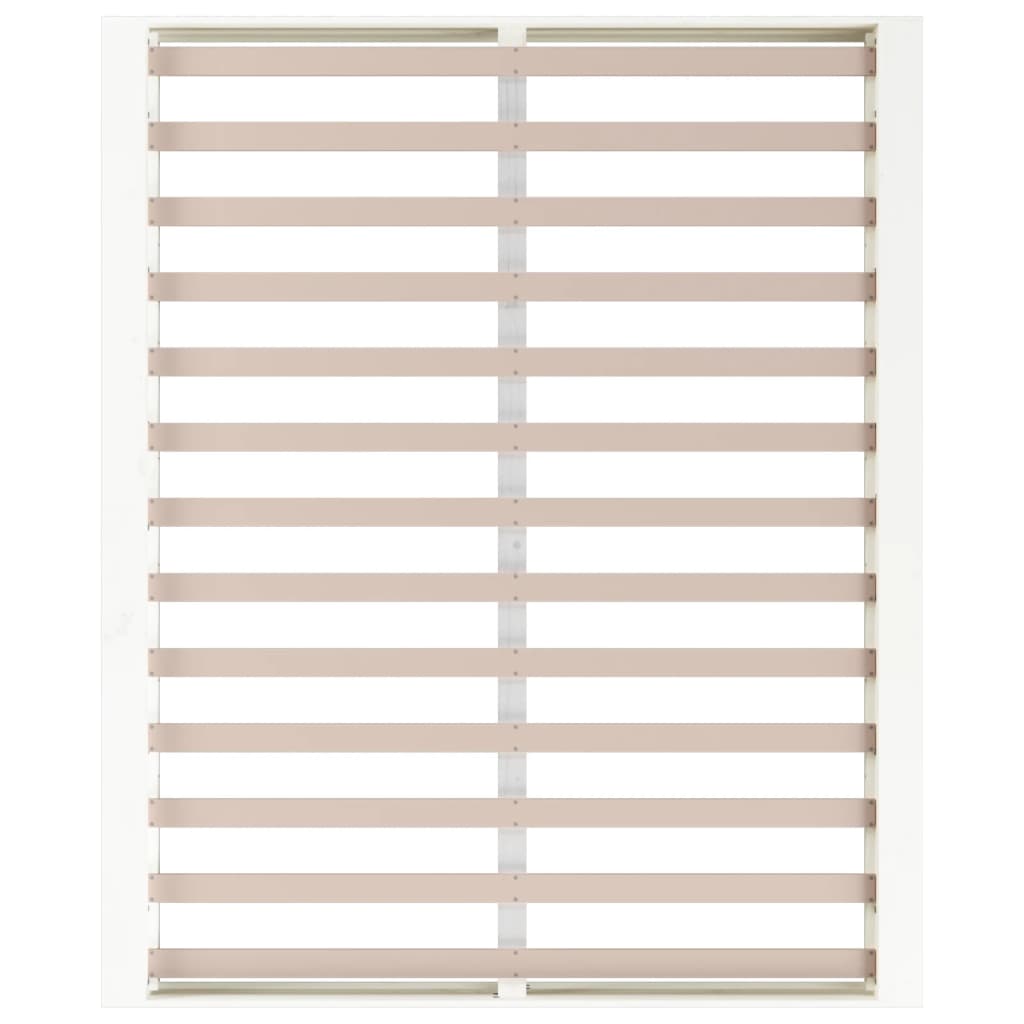 Bed Frame without Mattress White 183x203 cm King Solid Wood
