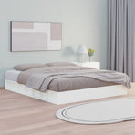 Bed Frame without Mattress White 180x200 cm Solid Wood
