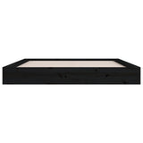 Bed Frame without Mattress Black 183x203 cm King Solid Wood