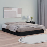 Bed Frame without Mattress Black 183x203 cm King Solid Wood
