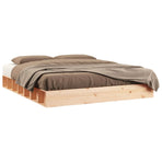 Bed Frame without Mattress 150x200 cm King Size Solid Wood