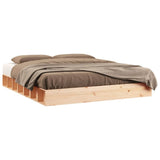 Bed Frame without Mattress 150x200 cm Solid Wood - Front View